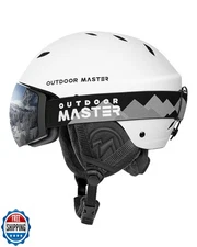 OutdoorMaster Kelvin Ski and Snowboard Helmet Set with Goggles fo