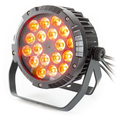 Slim Spot ARC LED PAR Scheinwerfer 18x 10W RGBW IP65 Outdoor DMX Schwarz