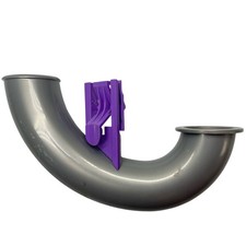 Dyson Genuine Vacuum Cleaner Grey Elbow Wand Pipe Tube Part with Purple Clip