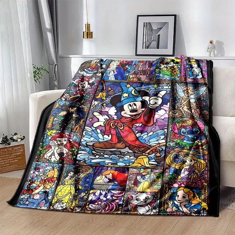Disney Stained Glass Style Fleece Blanket