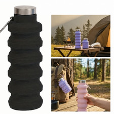 Foldable Water Bottle 500ml Collapsible Silicone Drink Outdoor