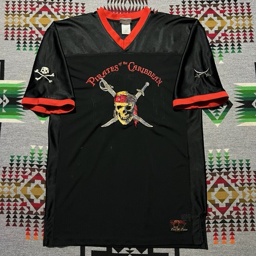 Vintage Disney Pirates Of The Caribbean Jersey Mens Medium Jack Sparrow R1