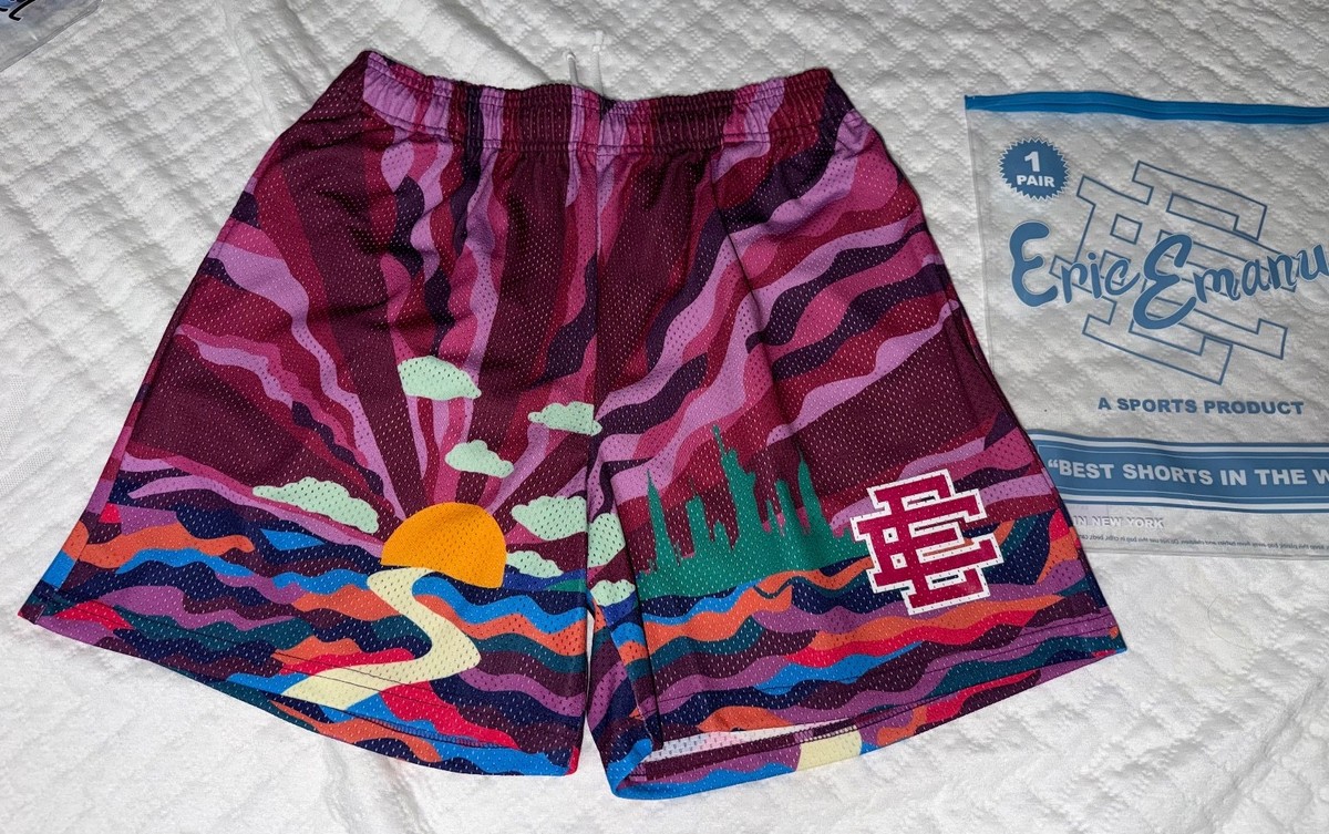 2025 Eric Emanuel Basic Sunset Shorts Purple Size: XL New York