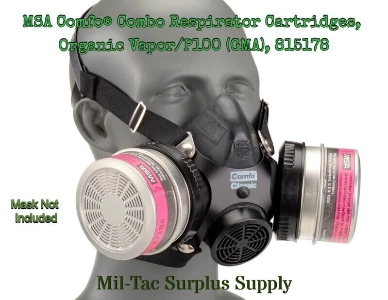 MSA Comfo® Combo Respirator Cartridges, Organic Vapor/P100 (GMA), 815178 - Image 3 of 4