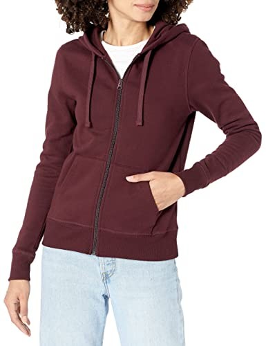 Amazon Essentials Damen Fleece-Hoodie ReißVerschluss Burgunderrot XL ÜBergrößE-image