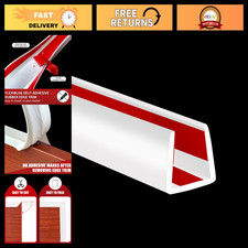 Flexible Self-Adhesive U Shaped Edge Trim - 20Ft Baby Proof Edge Protector, Whit