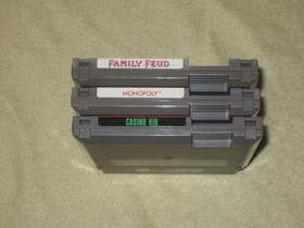Casino Kid, Monopoly, Family Feud for NES .Authentic. Clean/Tested Nintendo