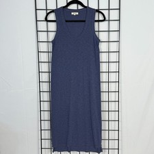 Madewell Jersey Tank Dress Size Small Blue Midi Casual Pullover Coastal