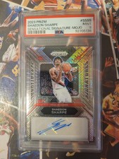 2023-24 Panini Prizm Sensational Signatures Shaedon Sharpe Mojo Prizm /25 PSA 9