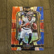 2025 Select Tez Johnson Red and Blue Shock Prizm