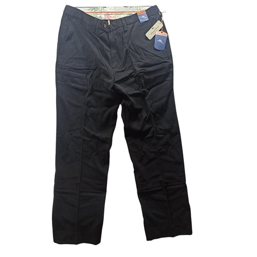 TOMMY BAHAMA Mens Trousers Pants 34x30 W34 L30 BLACK ST THOMAS FLAT FRONT NEW - Picture 6 of 7