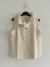 GLENMUIR LADIES CREAM TEFLON GOLF GILET SIZE SMALL BNWT