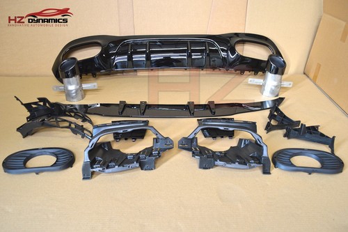 DIFUSOR DE PARACHOQUES NEGRO BRILLANTE PARA MERCEDES CLASE A 2019 HATCHBACK W177 A35 AMG Reino Unido - Imagen 8 de 9