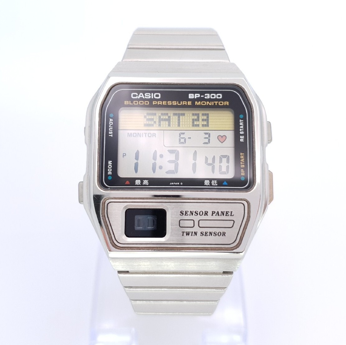 CASIO BP-300 BLOOD PRESSURE MONITOR VINTAGE DIGITAL WATCH JAPAN