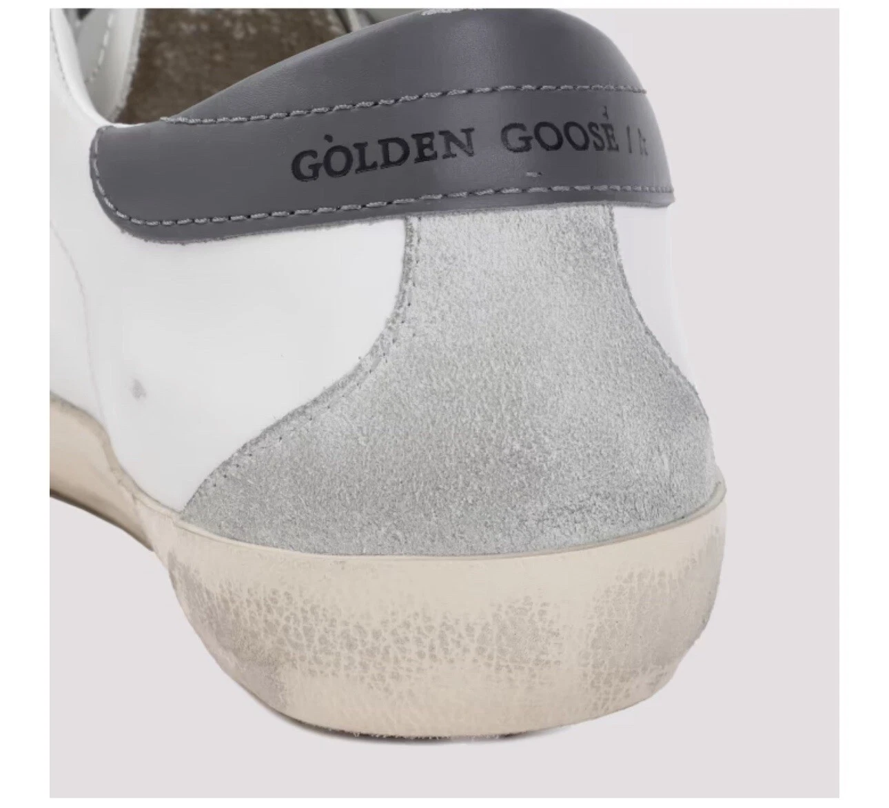 GOLDEN GOOSE Gol Goose Sneaker Uomo Superstar Bianco Grigio Nuovo con scatola Originale Taglia 40 US 7