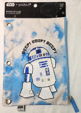 NEW Disney STAR WARS x Yoobi Binder Zip Pencil Case Pouch Folder R2-D2 Blue