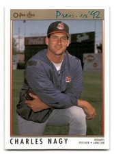 Charles Nagy 1992 O-Pee-Chee Premier Baseball #138 Cleveland Indians
