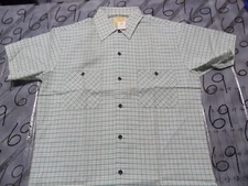 Medium New Vintage Green Plaid Button Down Sears Brand Punk Mod Runs Big Shirt