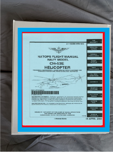 Sikorsky CH53e aircraft Operating flight manual manual & binder - 第 1/1 張圖片