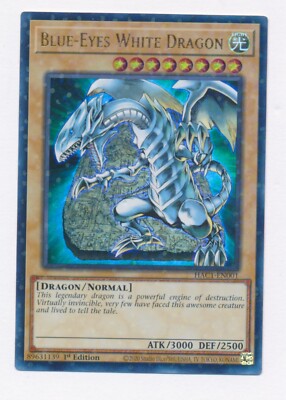 YUGIOH 1ST EDITION BLUE-EYES WHITE DRAGON FOIL HAC1-EN001 YU-GI-OH