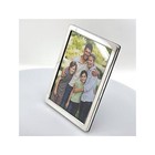 Plain Photo Frame 925 Sterling Silver English Hallmarks With Blue Velvet Back