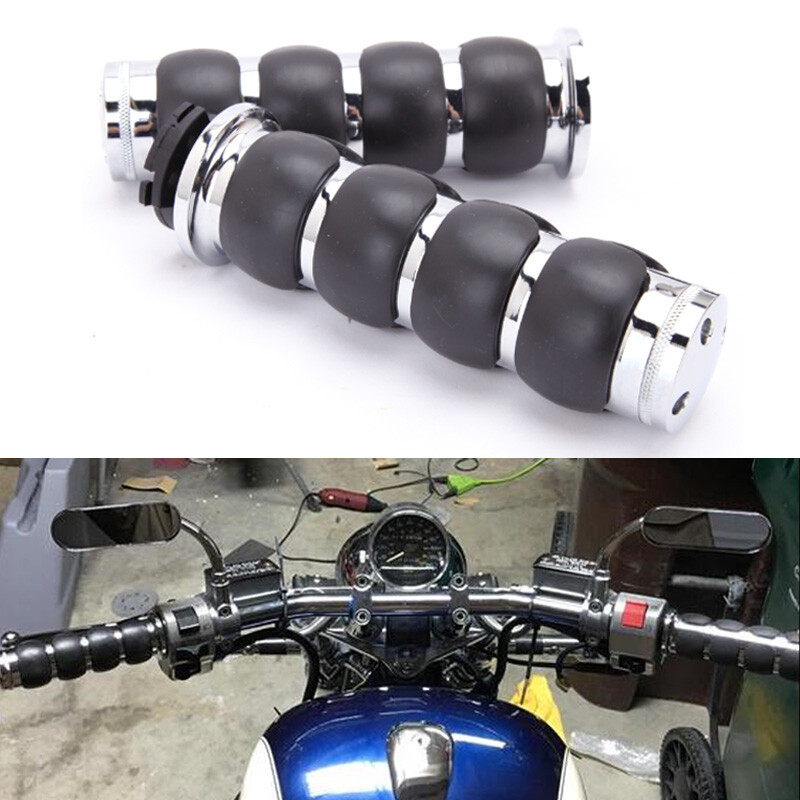 HDBUBALUS Motorfiets 1 inch Handgrepen 25mm Stuur Handgrepen Universele Fit voor Harley Sportster Touring Dyna Softail Custom 1 Paar