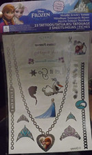 NEW 23 Metallic shiny Disney FROZEN jewelry temporary tattoos