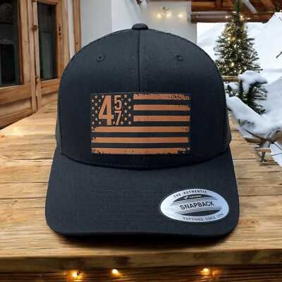 Trump 45 47 Hat / Trump 2024 Trucker Cap / YP Classics 6 Panel / Patch Hat