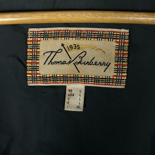 Men’s Vintage Thomas Burberry Wool Down Jacket Puffer Blue Size L - Picture 5 of 7