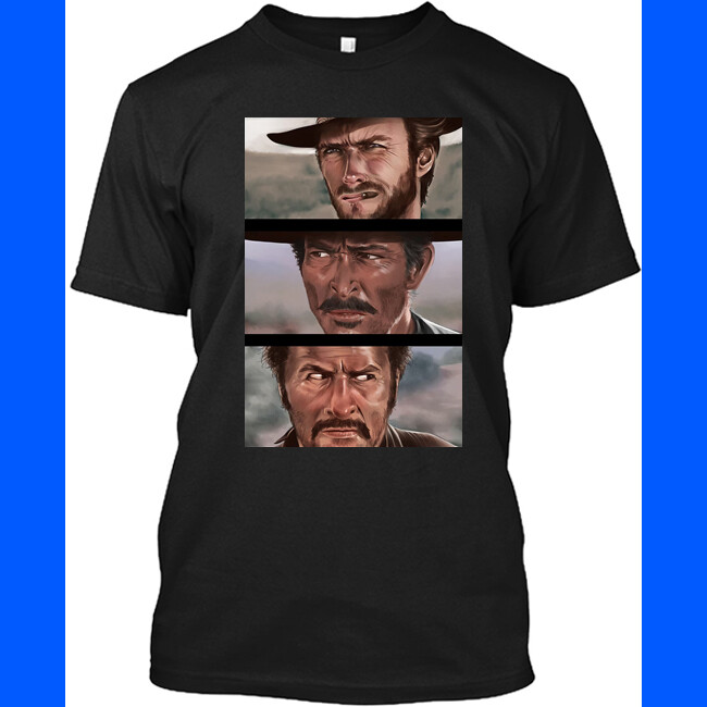Camisetas The Good The Bad And The Ugly Película negras blancas rojas amarillas azul marino talla S-5XL
