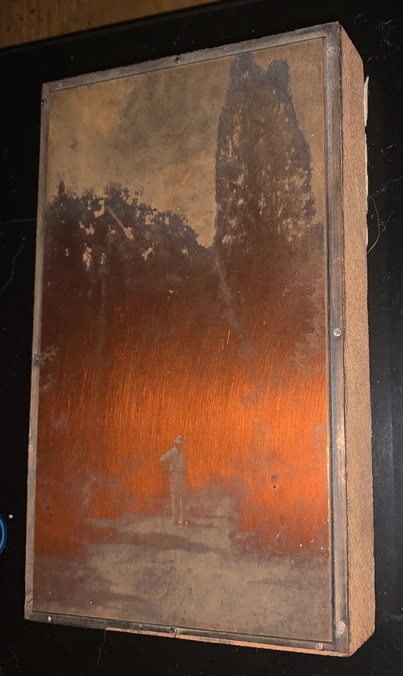 Derrick Swindells COPPER PLATE ETCHING PRINTING BLOCK. 5-3/4 X 3-1/2” - Image 2 of 4