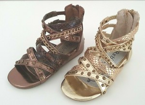 bronze gladiator sandals