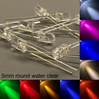 5mm round Water Clear LED Bulb All Colours Light Emitting Diode + Resistor