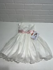 NWT Jona Michelle Little Girl's Special Occasion Flower Girl White Dress Size 2