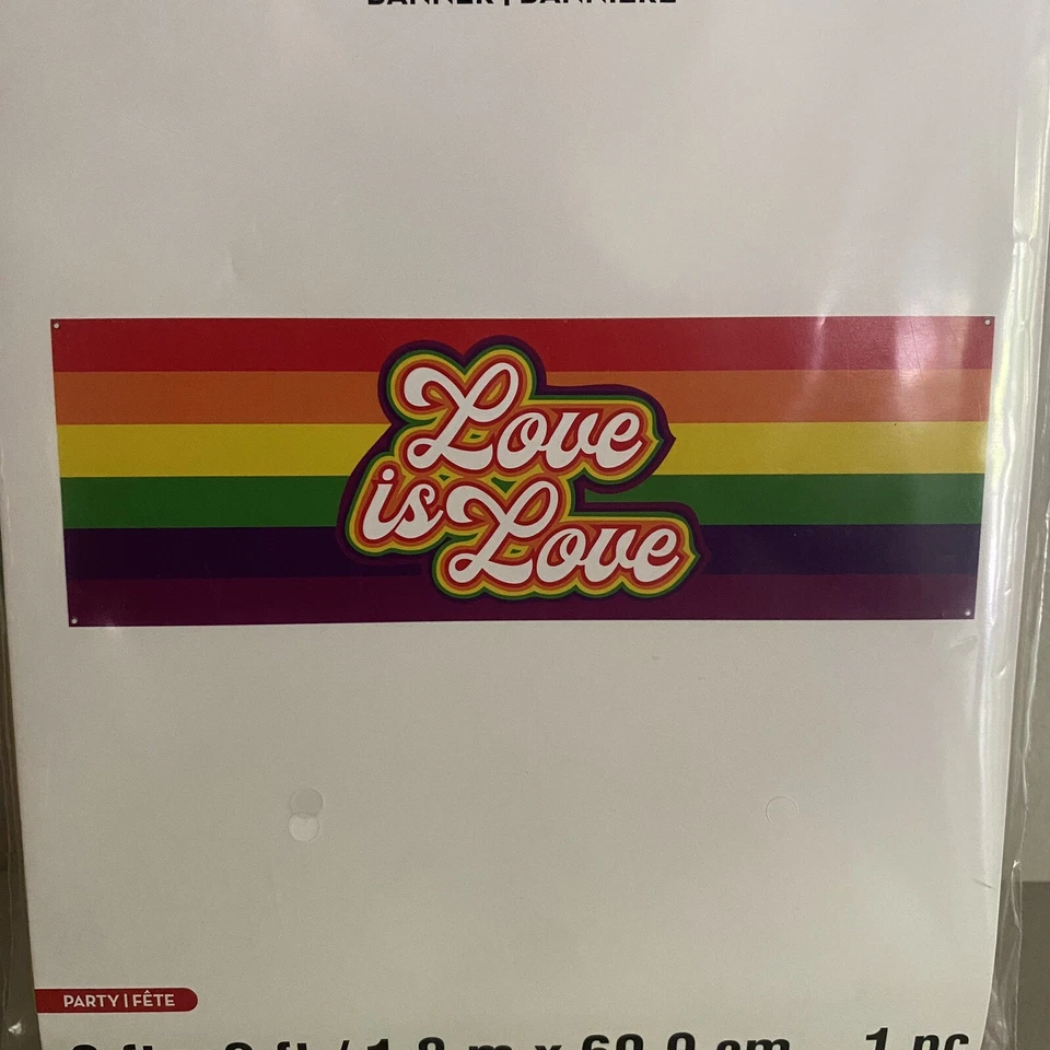 Banner Celebrate It Pride Love Is Love 6 pies x 2 pies con 4 orificios de ojal LGBTQIA+ Foto 2 de 3