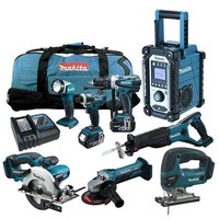 Makita Lxt 18V 12Tlg. Akku Werkzeug Set +DSS501 Rmj HandkreissäGe +DJV180 Rfe Z