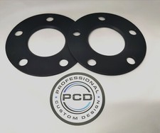 Pair of BLACK Shim Spacers, 3mm Wide 5x112 PCD 57.1CB  UK Made