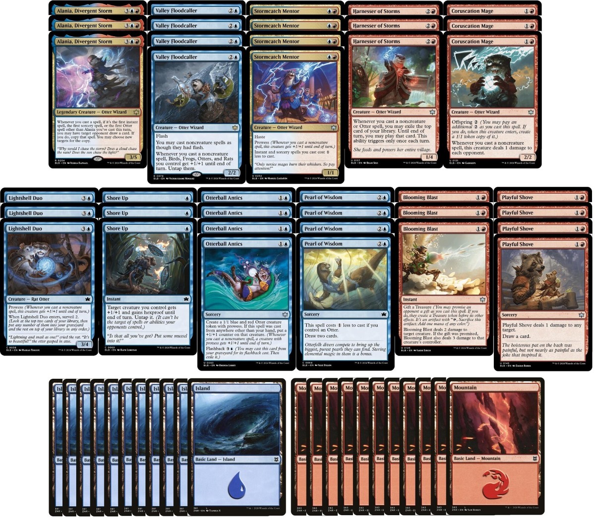 Elite Izzet Otter Deck - Blue Red - Spells - Very Powerful - 60 Card