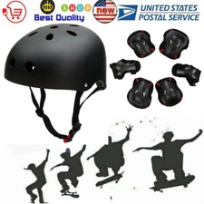 Kids Bike Helmet for Ages 5-11,Scooter Helmets with Knee Elbow Pads Wrist Guards