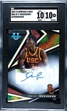 2022 Bowman University Best Vincent Iwuchukwu Autograph SGC 10 w/10 AUTO
