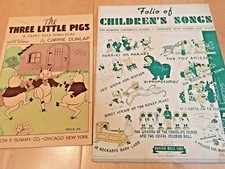 2 Vintage Pieces of Children  s Sheet Music  21 