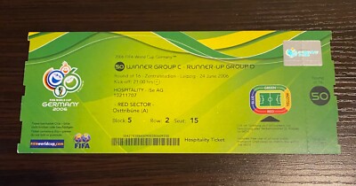 2006 World Cup Argentina vs Mexico Ticket Lionel Messi 19th