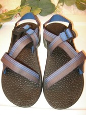 CHACO men's size 12 blue and gray Hiking Trail Water Sport Sandals