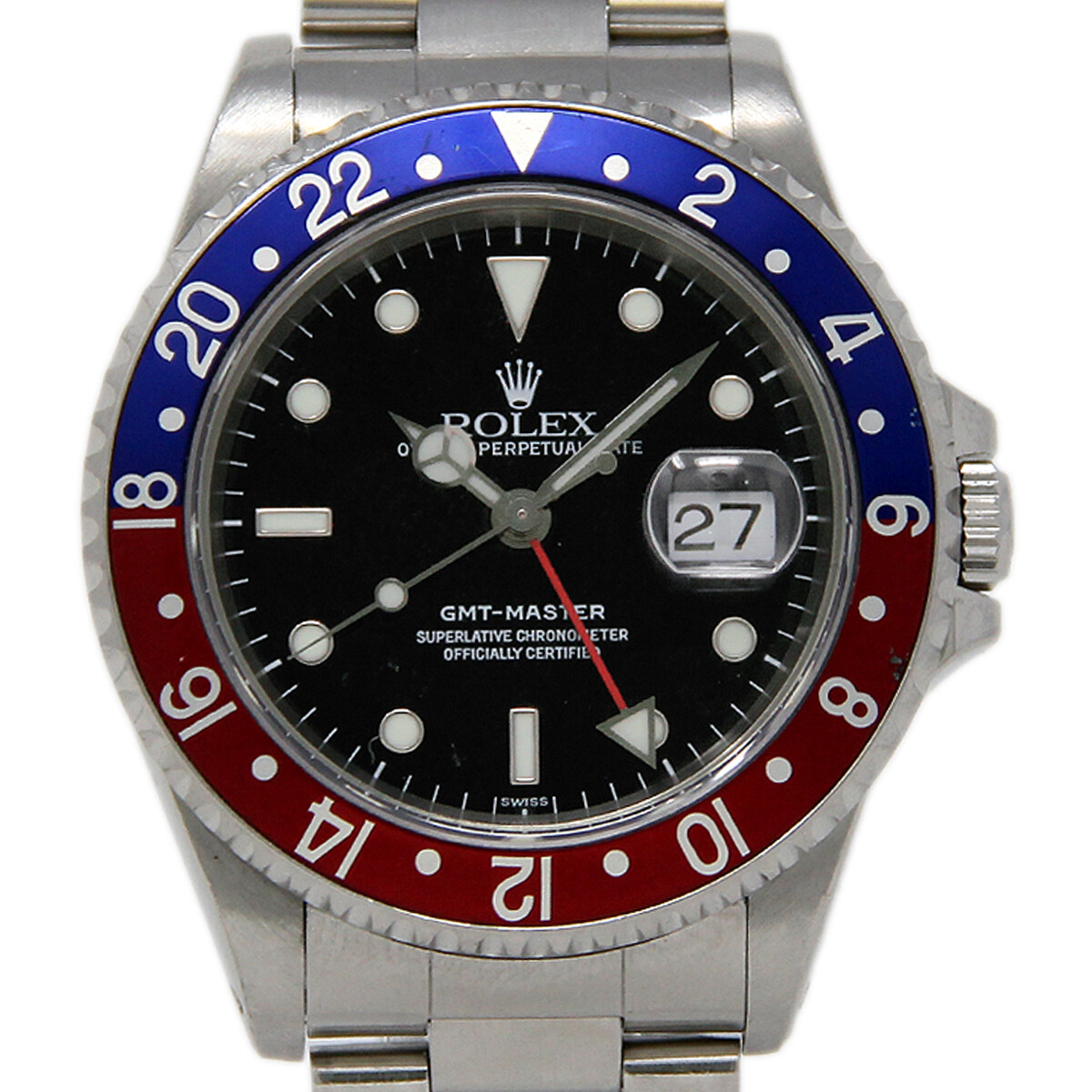 Rolex GMT Master 16700 Steel Pepsi Blue Red 1997 Punched Paper/1YrWTY #684-1