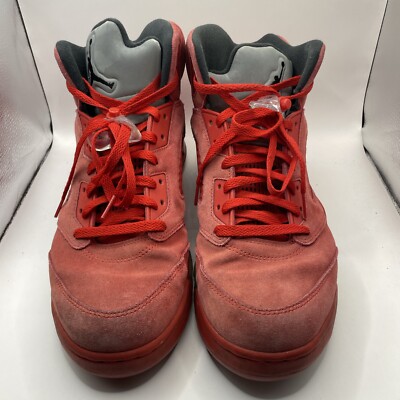 Nike Air Jordan 5 Retro Red Suede 136027-602 Men's Size 13 | eBay