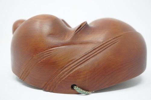 Japanese Noh Theater Mask Otafuku Style Small Vintage Original from Japan 0208D1 - Picture 4 of 12