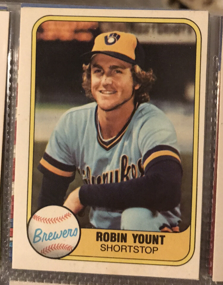 1981 Fleer Robin Yount # 511 Milwaukee Brewers