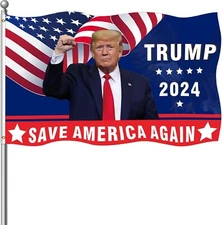 Trump 2024 Flag 3x5 Outdoor Indoor -  Save America Again Flag