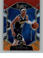 2020-21 Panini Select RJ Hampton 84 Red White Orange Shimmer RC Orlando Magic