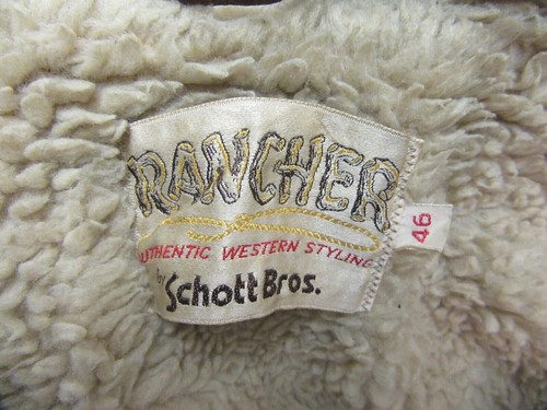 VINTAGE 70's SCHOTT LEATHER RANCHER COWBOY WESTERN JACKET SIZE 46 - Picture 16 of 20